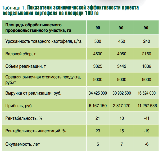 Бизнес план по выращиванию картофеля